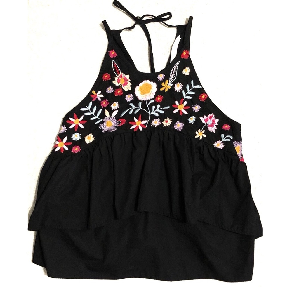 Zara Trafaluc collection embroidered top S